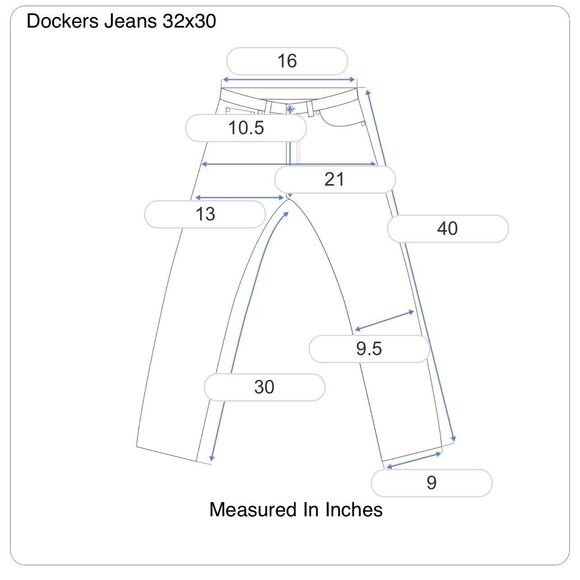Dockers D3 Men's Denim Jeans Classic Fit Relaxed Straight Leg Blue Size 32x30 - Picture 13 of 13